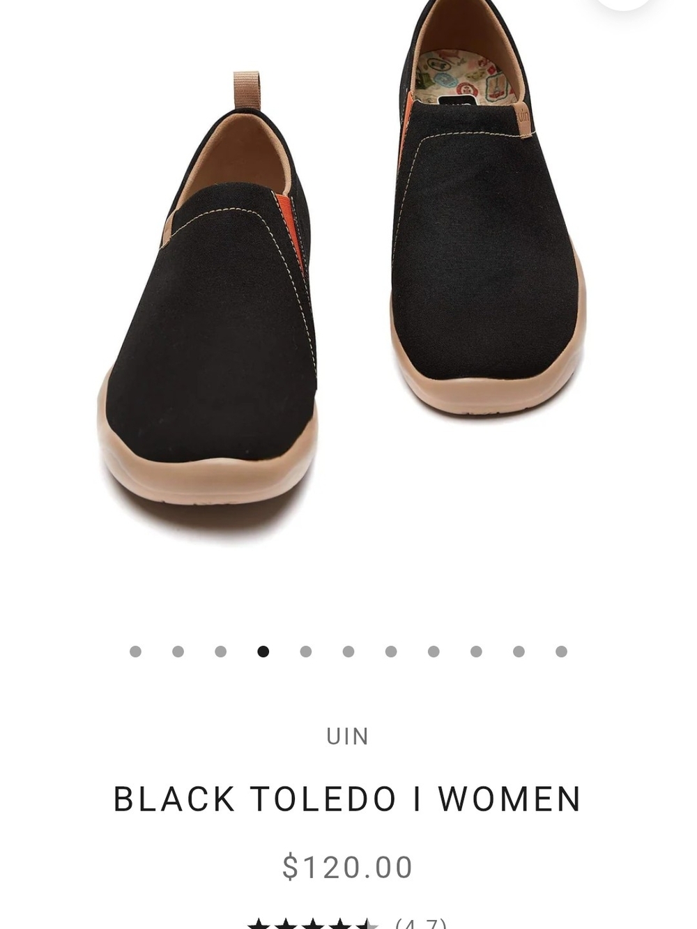 UIN Black Toledo Slip-On Women’s Casual Shoe